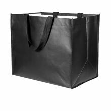 Durable 20kg Loading Long Lasting Non Woven PP Eco Friendly Large Capacity Market Shopping Bag Black